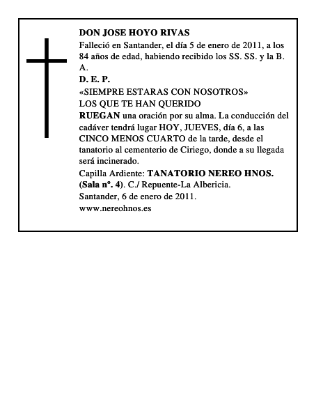 DON JOSE HOYO RIVAS