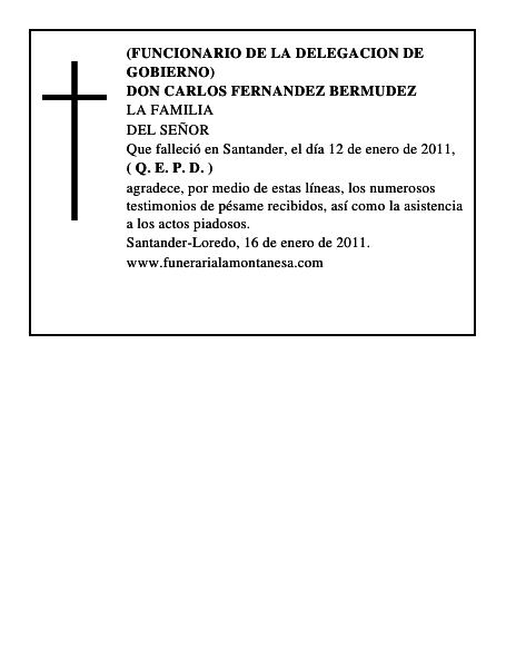 DON CARLOS FERNANDEZ BERMUDEZ