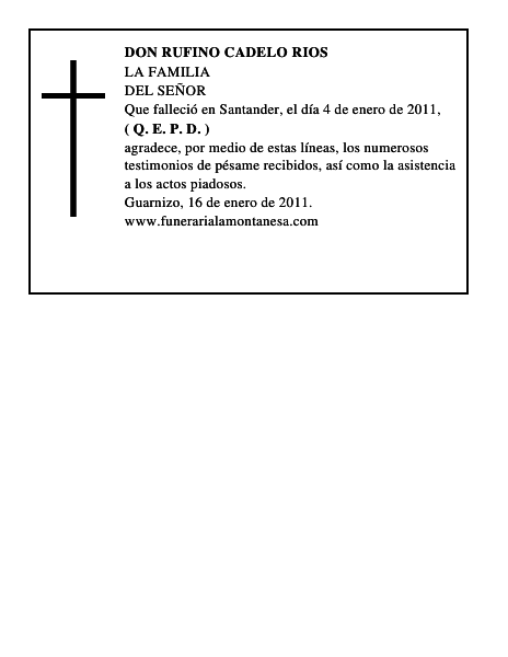 DON RUFINO CADELO RIOS