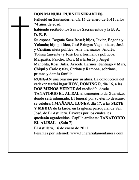 DON MANUEL PUENTE SERANTES