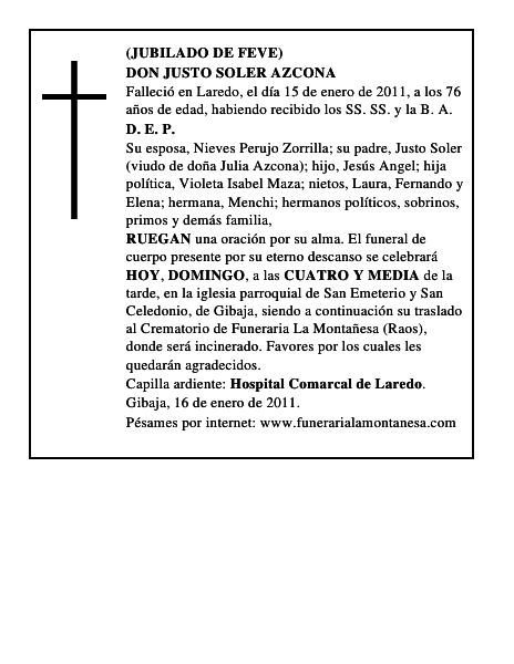 DON JUSTO SOLER AZCONA