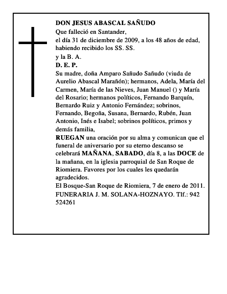 DON JESUS ABASCAL SAÑUDO