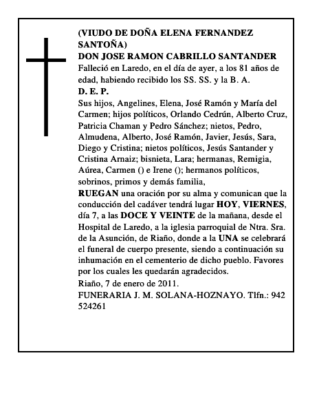 DON JOSE RAMON CABRILLO SANTANDER