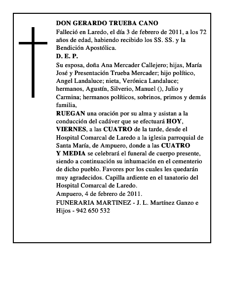 DON GERARDO TRUEBA CANO