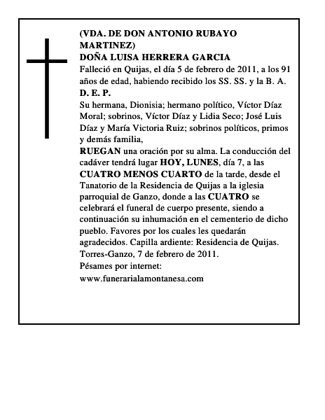 DOÑA LUISA HERRERA GARCIA
