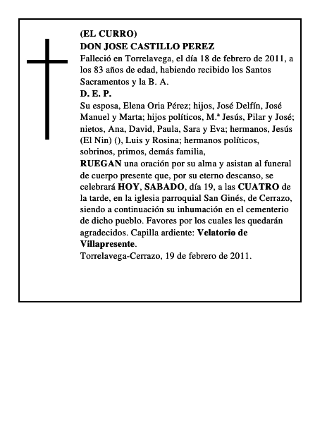 DON JOSE CASTILLO PEREZ