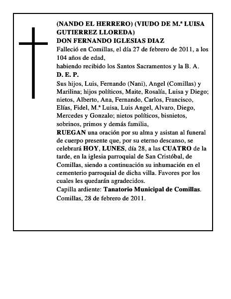 DON FERNANDO IGLESIAS DIAZ