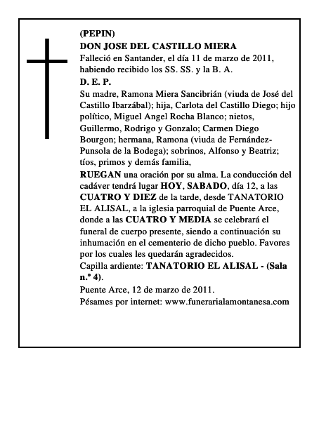 DON JOSE DEL CASTILLO MIERA