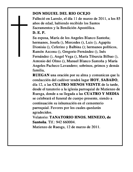 DON MIGUEL DEL RIO OCEJO