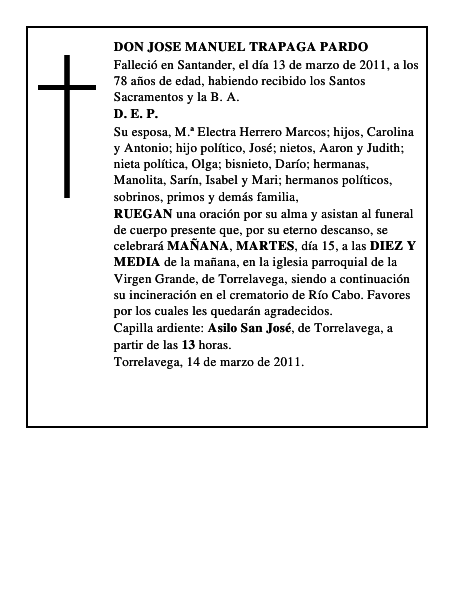 DON JOSE MANUEL TRAPAGA PARDO