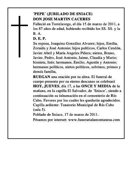 DON JOSE MARTIN CACERES