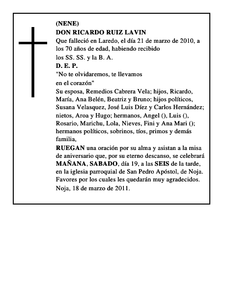 DON RICARDO RUIZ LAVIN