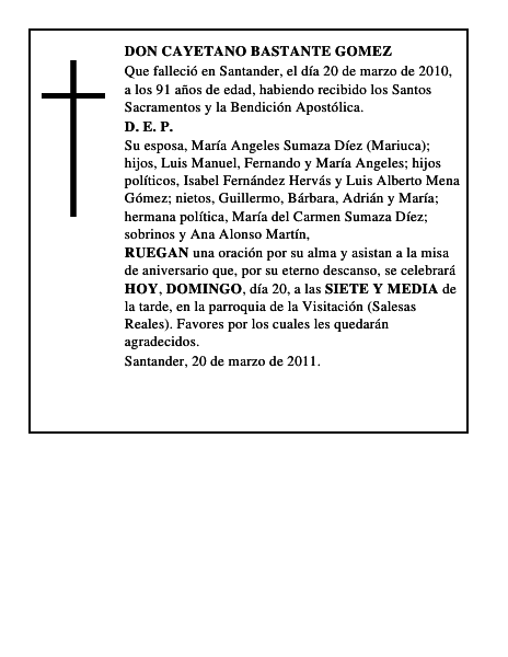 DON CAYETANO BASTANTE GOMEZ