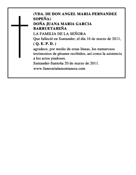 DOÑA JUANA MARIA GARCIA BARRUETABEÑA