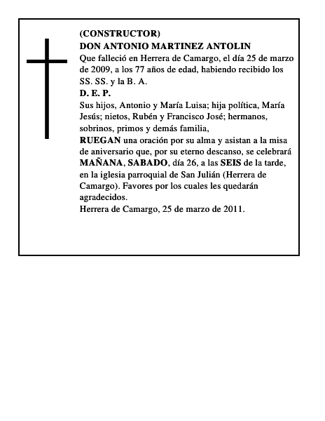 DON ANTONIO MARTINEZ ANTOLIN