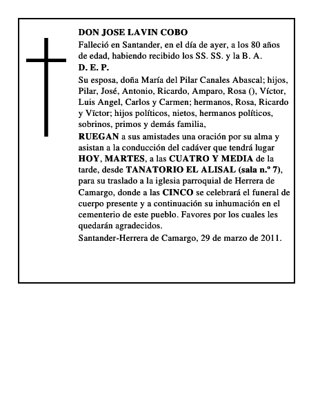 DON JOSE LAVIN COBO