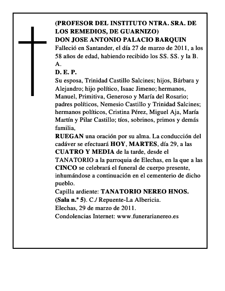DON JOSE ANTONIO PALACIO BARQUIN