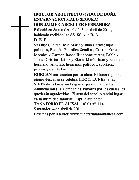 DON JAIME CARCELLER FERNANDEZ