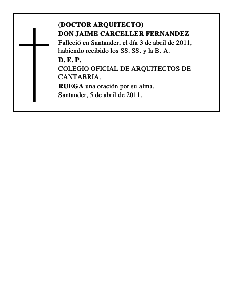 DON JAIME CARCELLER FERNANDEZ