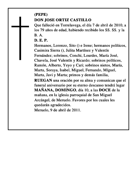 DON JOSE ORTIZ CASTILLO