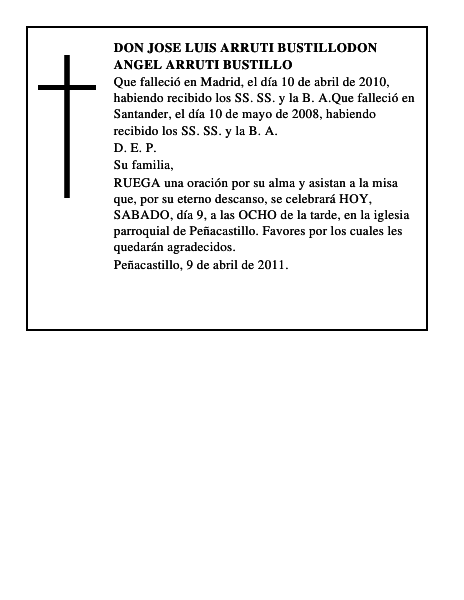 DON JOSE LUIS ARRUTI BUSTILLODON ANGEL ARRUTI BUSTILLO