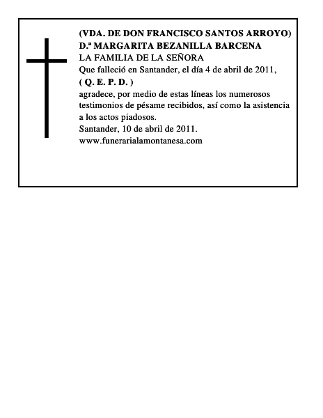 D.ª MARGARITA BEZANILLA BARCENA