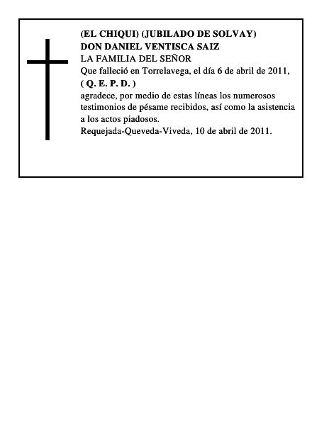 DON DANIEL VENTISCA SAIZ