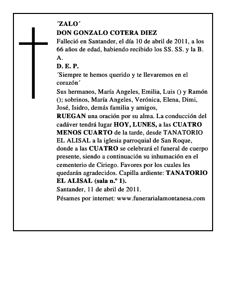 DON GONZALO COTERA DIEZ