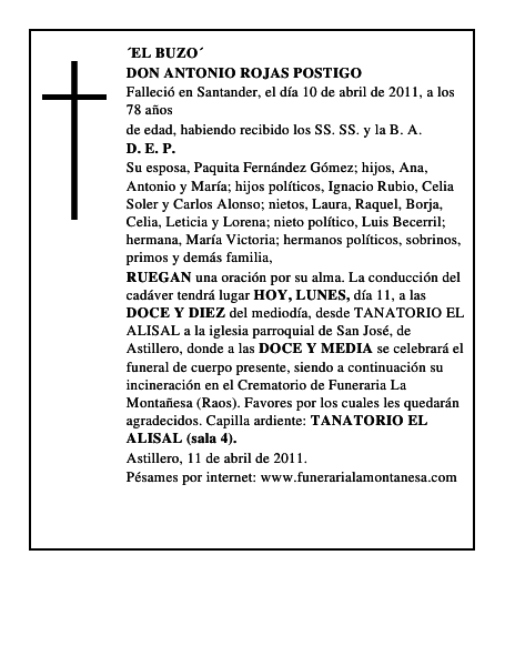 DON ANTONIO ROJAS POSTIGO
