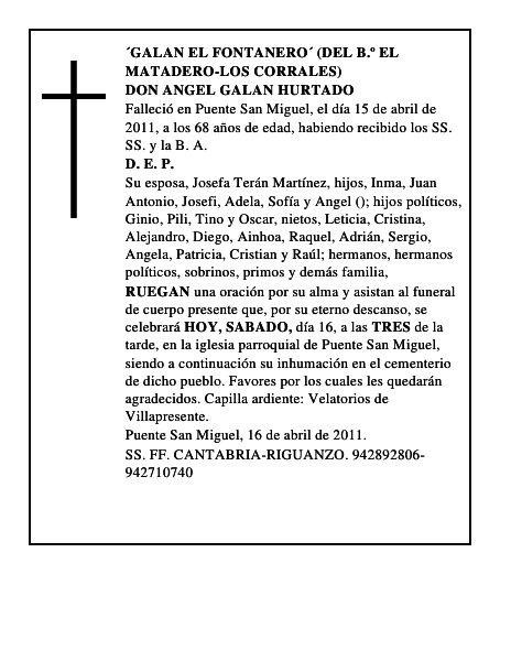 DON ANGEL GALAN HURTADO