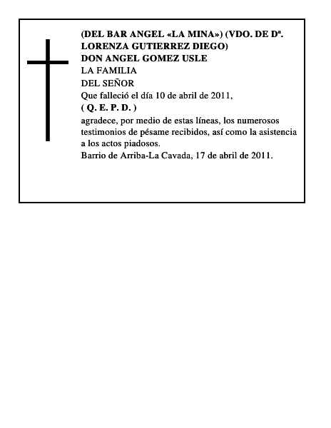 DON ANGEL GOMEZ USLE
