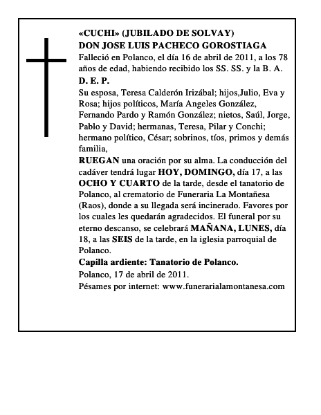DON JOSE LUIS PACHECO GOROSTIAGA