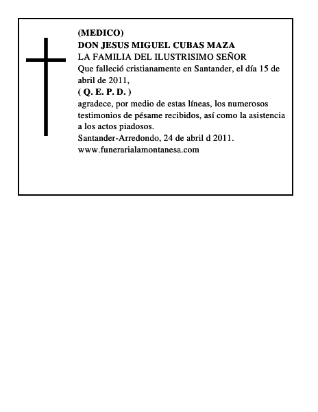 DON JESUS MIGUEL CUBAS MAZA