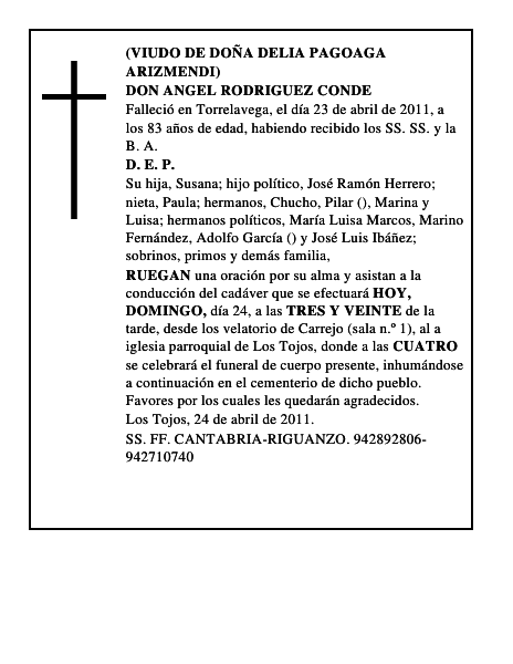 DON ANGEL RODRIGUEZ CONDE