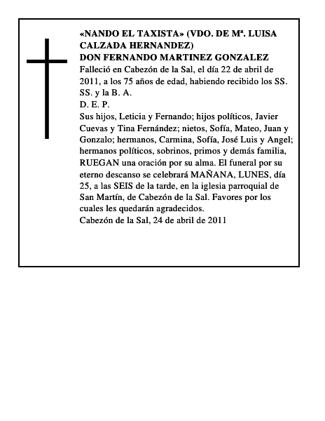 DON FERNANDO MARTINEZ GONZALEZ