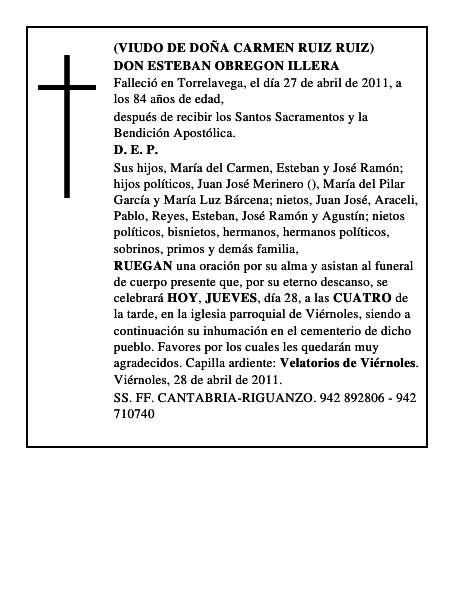 DON ESTEBAN OBREGON ILLERA