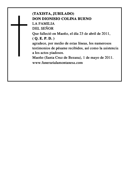 DON DIONISIO COLINA BUENO