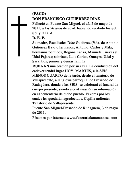 DON FRANCISCO GUTIERREZ DIAZ