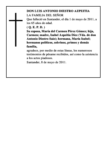 DON LUIS ANTONIO DIESTRO AZPEITIA