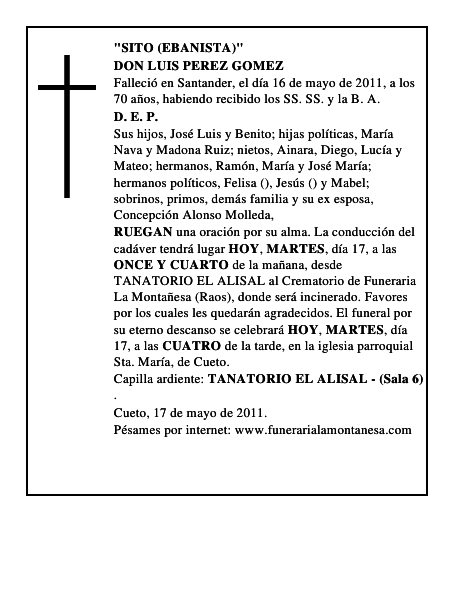 DON LUIS PEREZ GOMEZ
