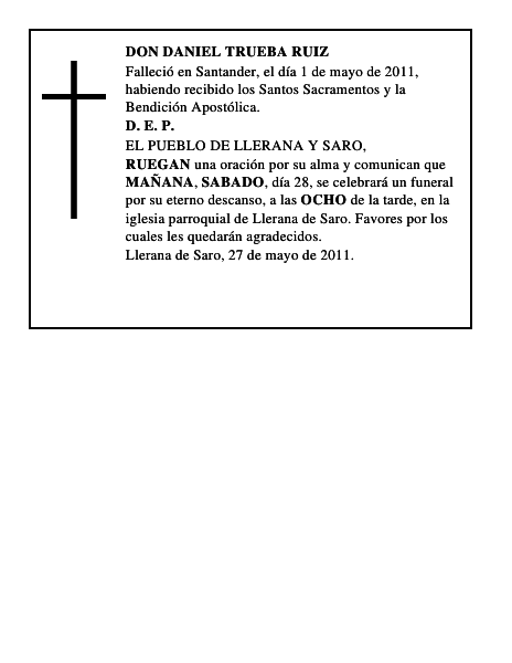DON DANIEL TRUEBA RUIZ