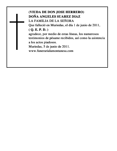 DOÑA ANGELES SUAREZ DIAZ
