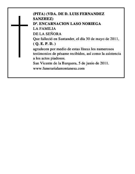 Dª. ENCARNACION LASO NORIEGA