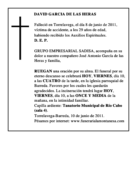 DAVID GARCIA DE LAS HERAS
