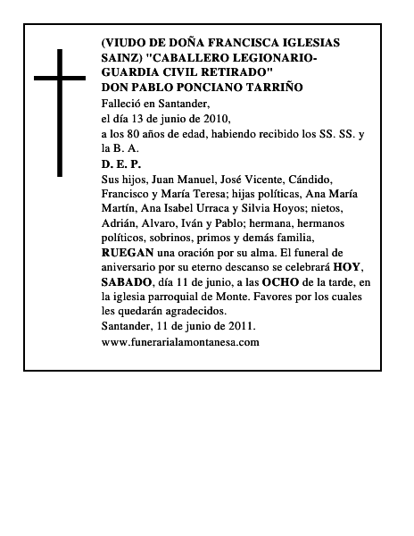 DON PABLO PONCIANO TARRIÑO