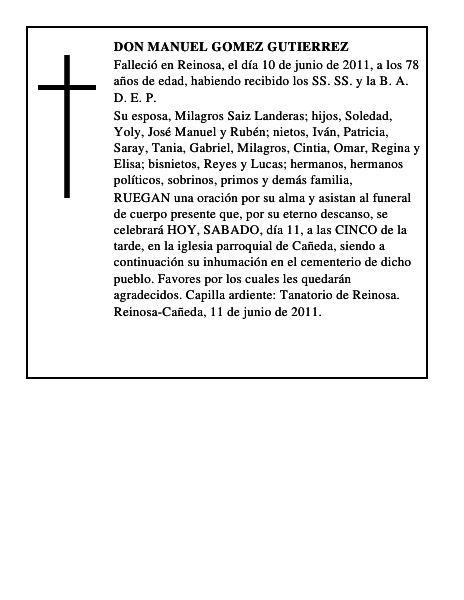 DON MANUEL GOMEZ GUTIERREZ