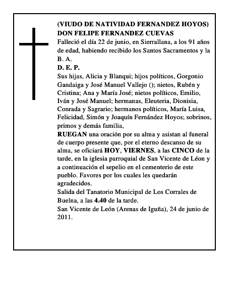 DON FELIPE FERNANDEZ CUEVAS