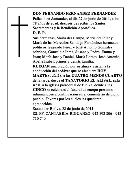 DON FERNANDO FERNANDEZ FERNANDEZ