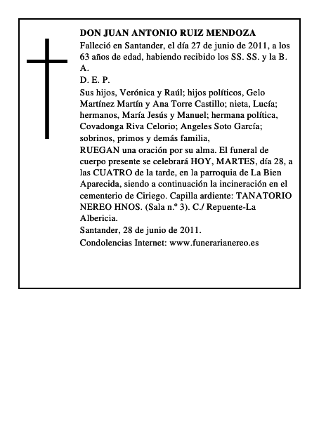 DON JUAN ANTONIO RUIZ MENDOZA