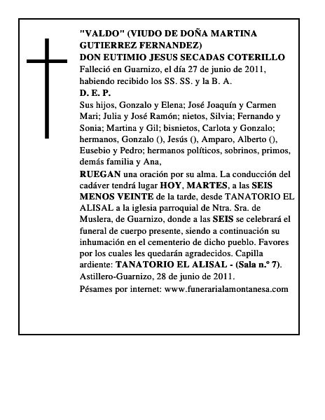 DON EUTIMIO JESUS SECADAS COTERILLO
